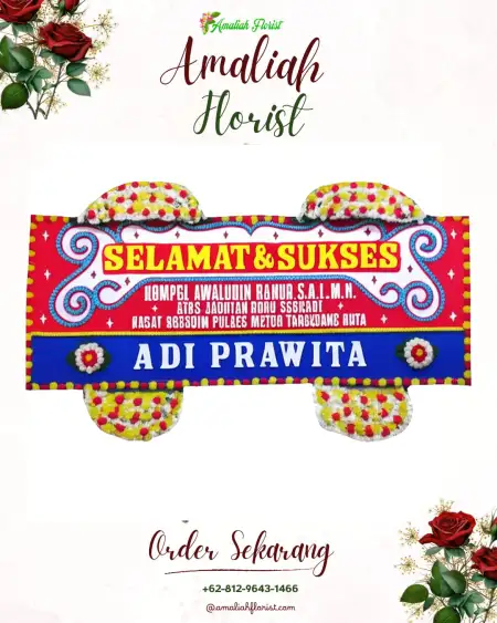 Papan Bunga Ucapan Selamat Plerean